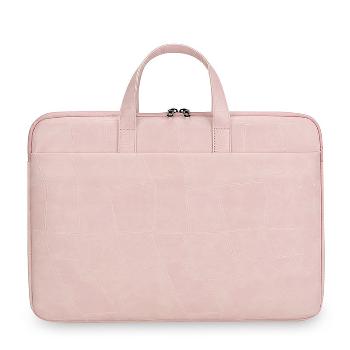 Premium Patchwork Leder Laptop Tasche Karnz