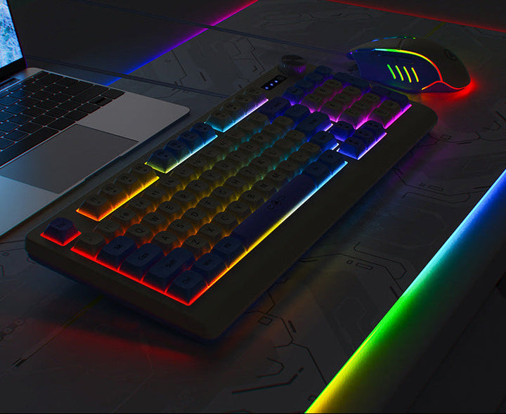 Retro RGB Mechanische Tastatur und Optische Gaming-Maus Set Karnz
