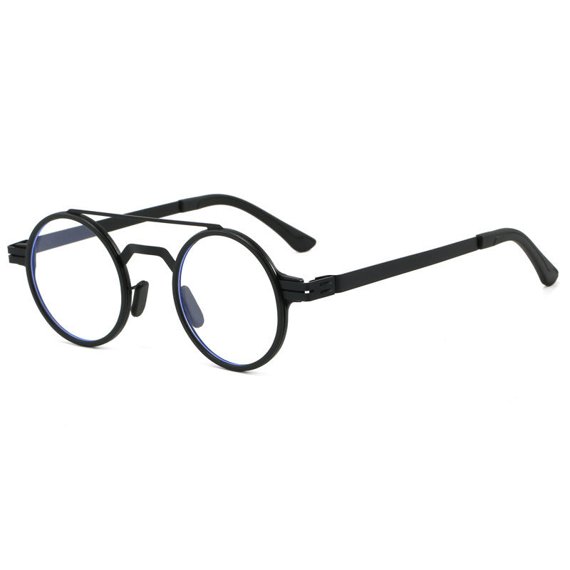 Damen modische runde Sonnenbrille mit minimalistischem Design Karnz
