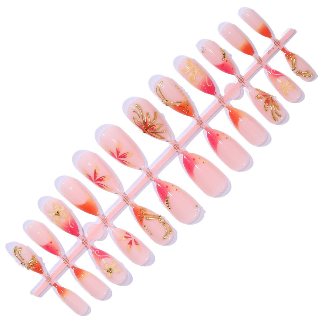 Hochwertige florale Nagelkunstverlängerungen Karnz