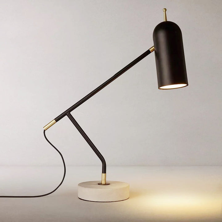 Moderne verstellbare Schreibtischlampe mit Marmorbasis