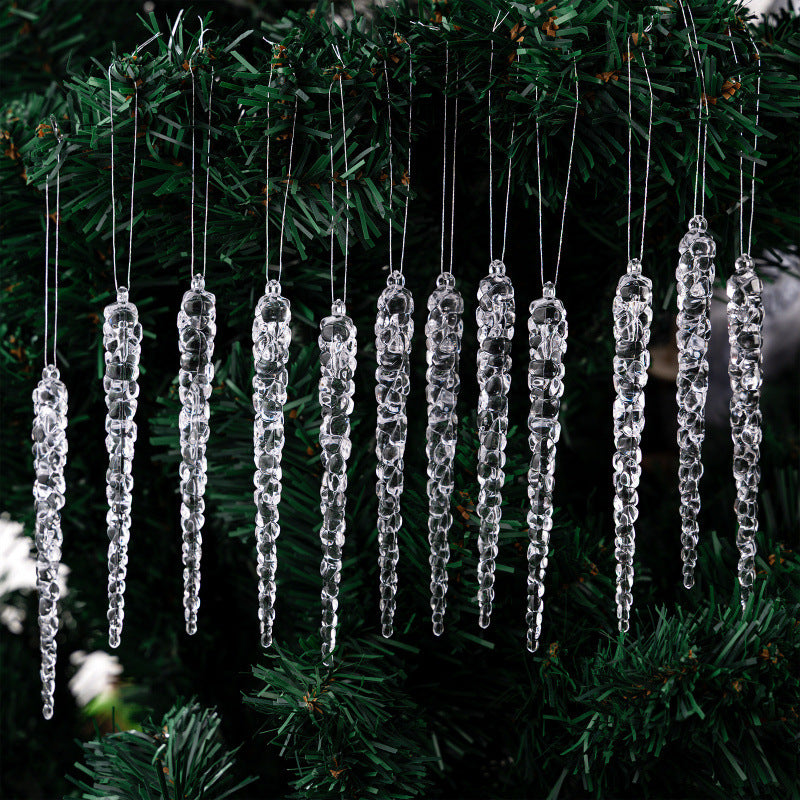 Dekorative Weihnachtsbaumanhänger in Eiszapfen-Form Karnz