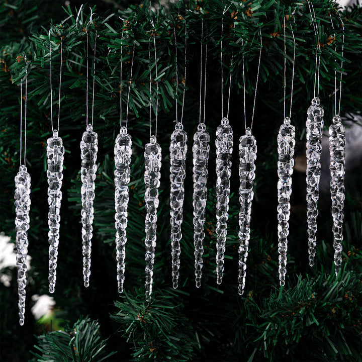 Dekorative Weihnachtsbaumanhänger in Eiszapfen-Form Karnz