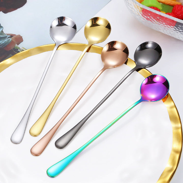 Eleganter Teelöffel mit Polierter Goldoberfläche Karnz