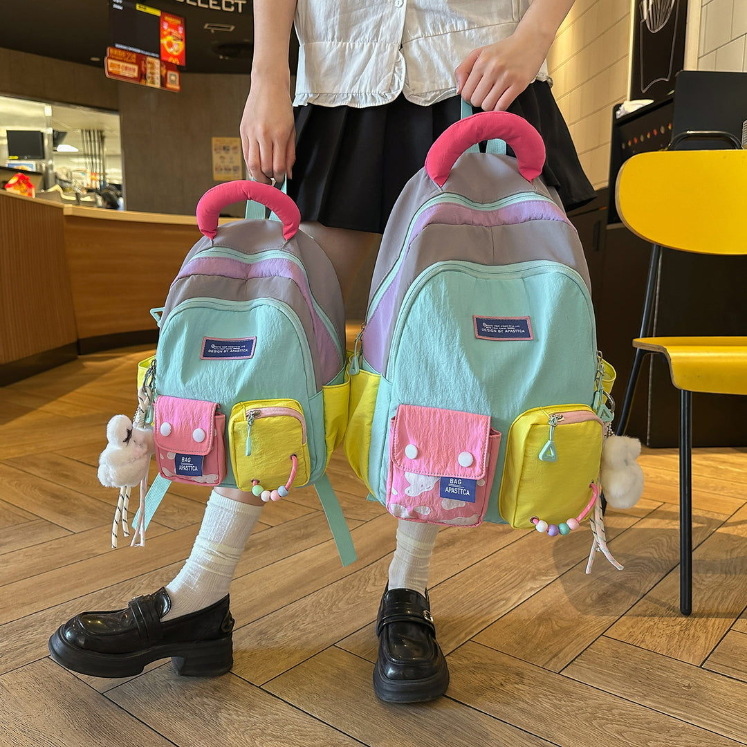 Bunter Mehrfach-Taschen Rucksack Karnz
