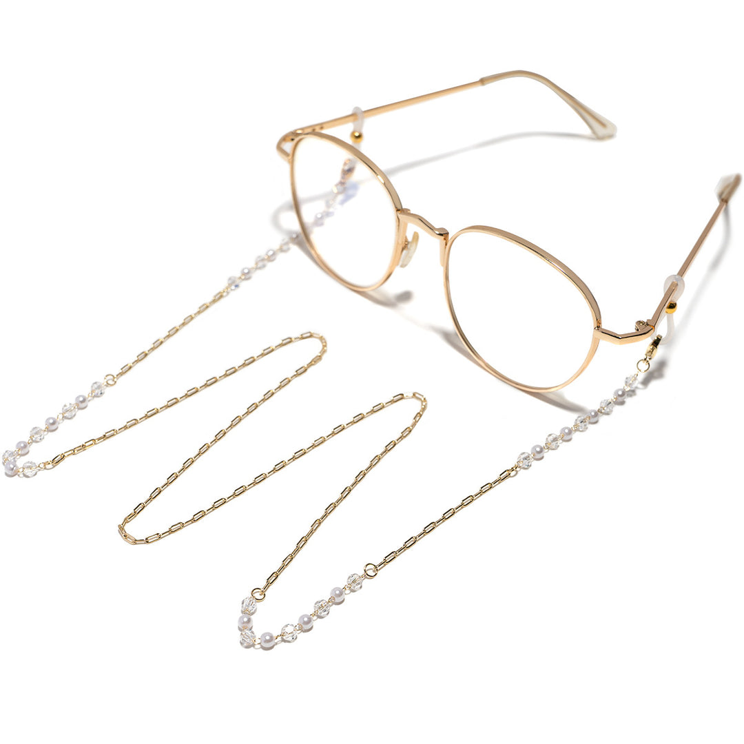 Kristall- und Perlen-Beaded Eyewear Kette Karnz