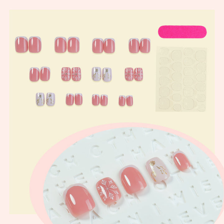 Kunstnagelset mit eleganten Weihnachtsmotiven Karnz