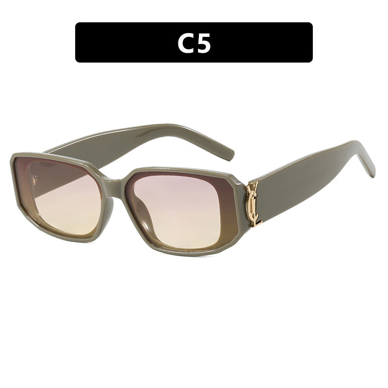 Damen modische Sonnenbrille mit eckigem Design und luxuriösen Details Karnz