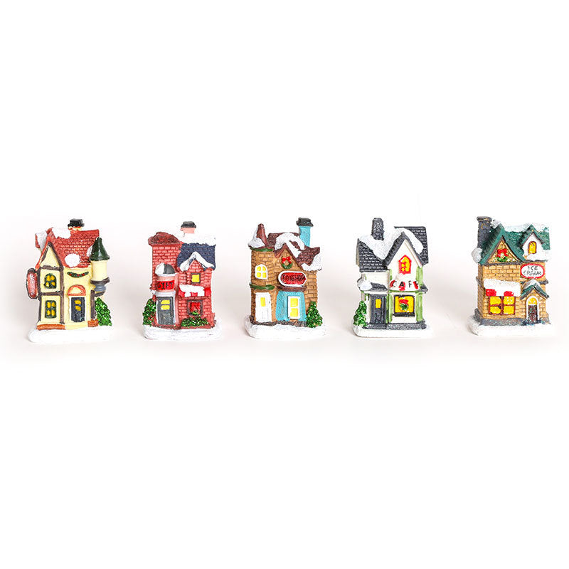 Dekorative LED Dorfhaus Figurine Karnz