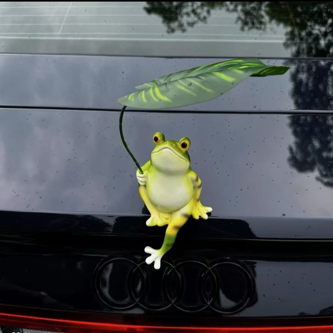 Lustige Froschfigur mit Schirm Karnz