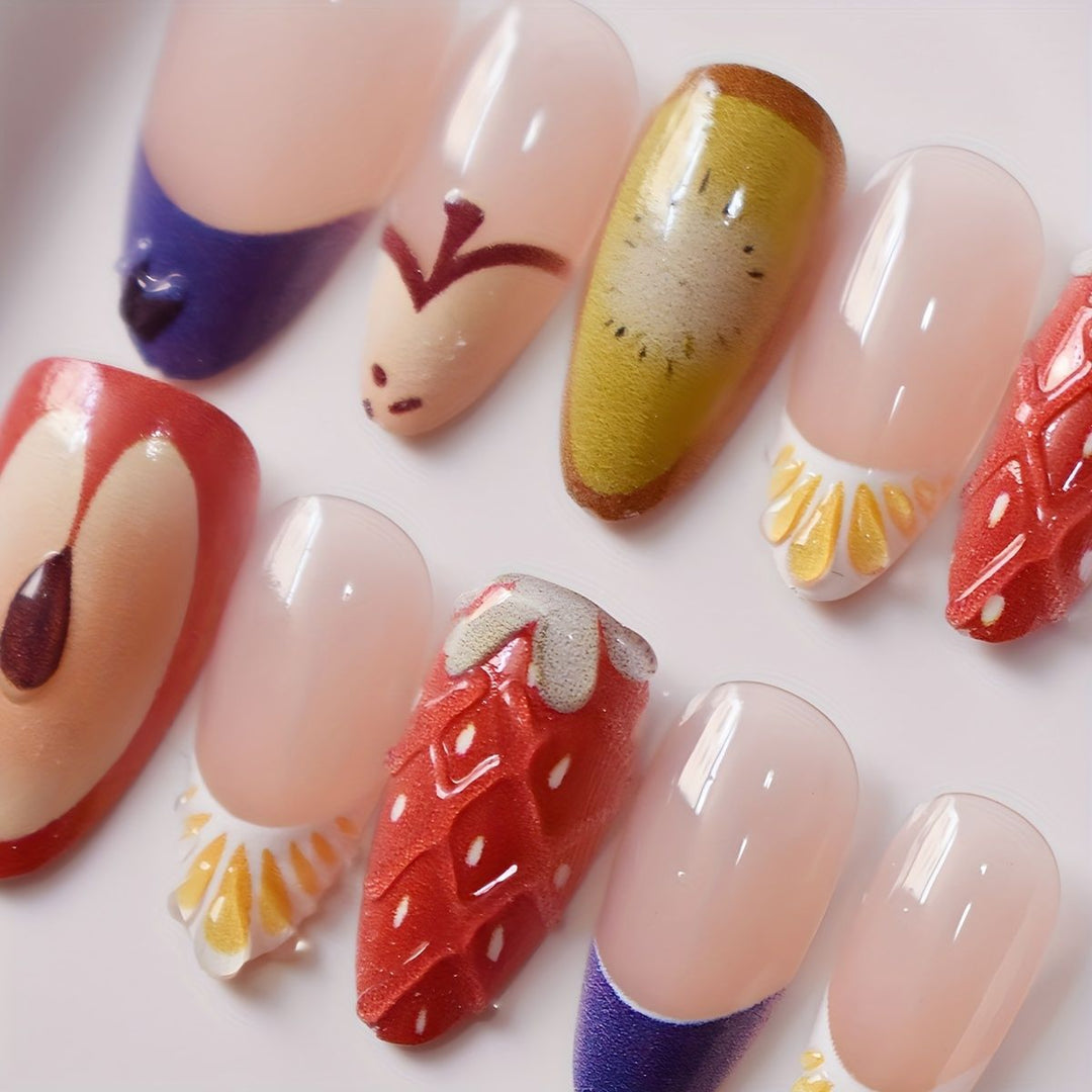 Künstlerisches Gel-Nagelkunst-Design Karnz