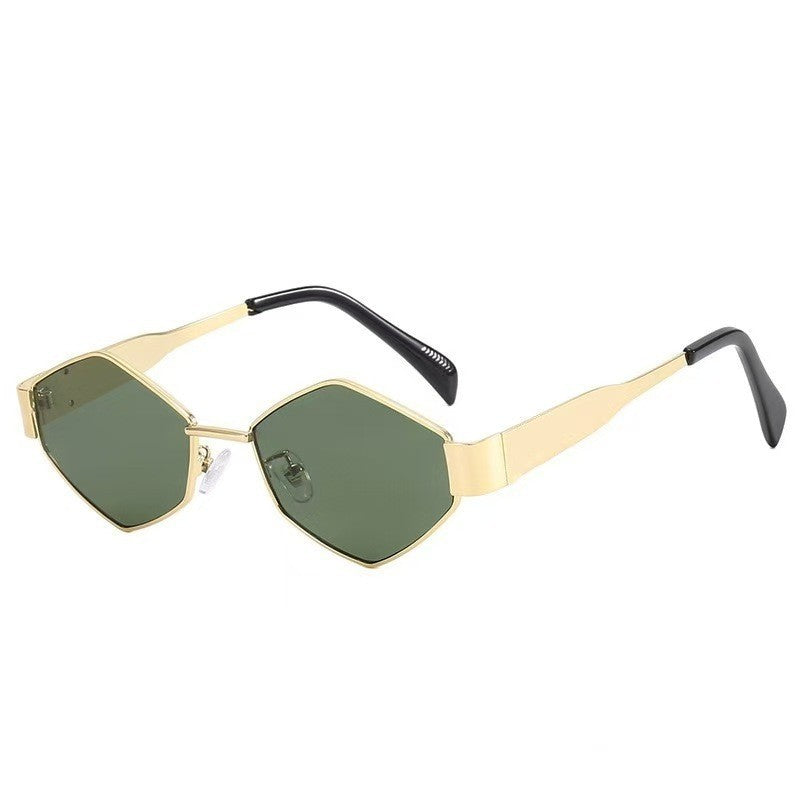 Chic hexagonale Rahmen Sonnenbrille