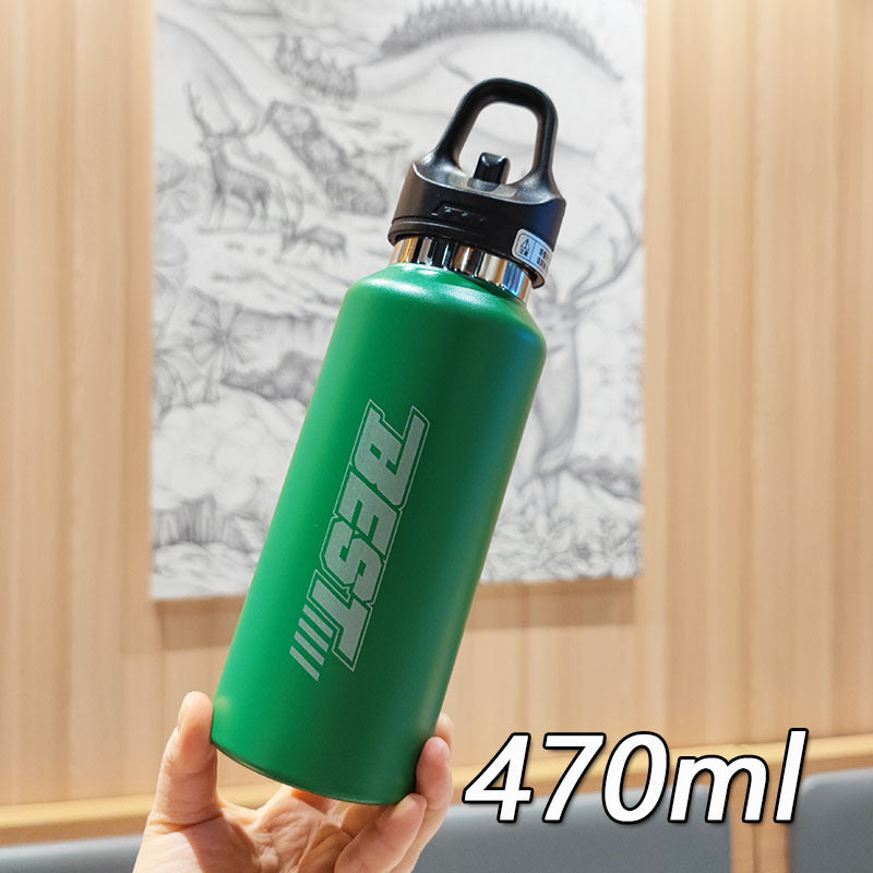 Damen nachhaltige Edelstahltrinkflasche mit auslaufsicherem Deckel und Griff Karnz