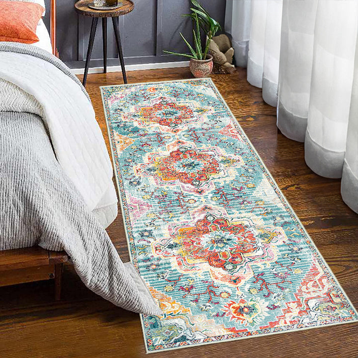 Vintage-inspirierter floraler Musterteppich Runner Karnz