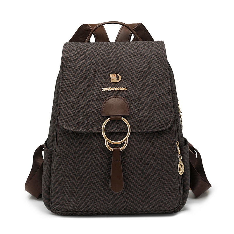Multi-Kompartiment Fischgrät Fashion Rucksack Karnz