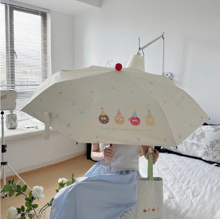 Unisex Faltbarer Regenschirm mit niedlichem Design Karnz