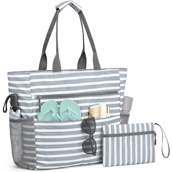 Große Strandtasche mit Mehreren Fächern und Isolierter Innentasche Karnz