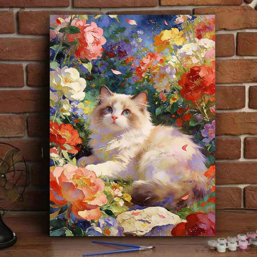 Kat-Themen Blumen Leinwand Kunstdruck Karnz