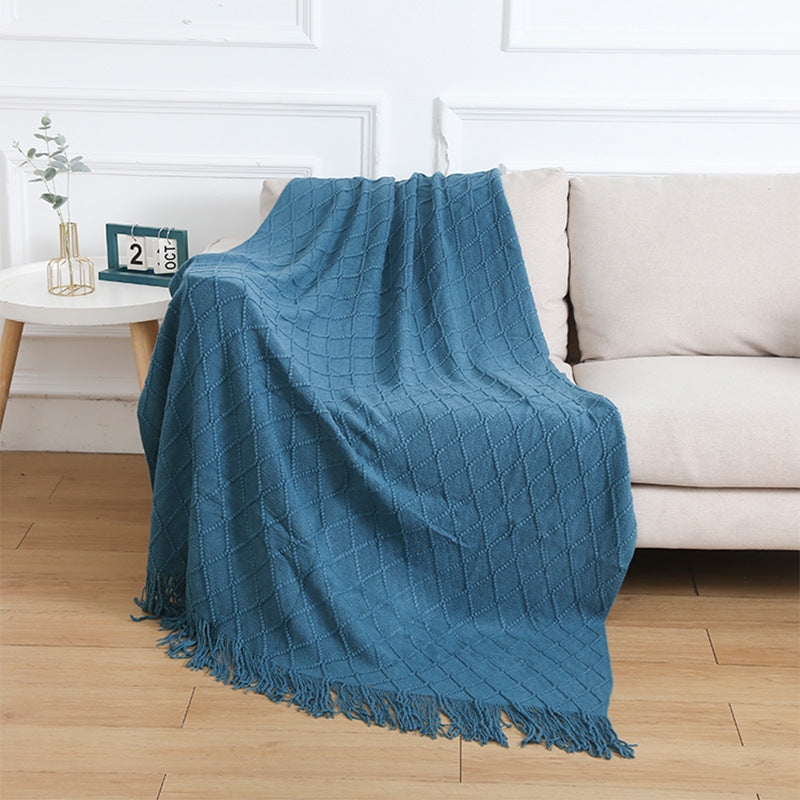 Luxuriöse Texturierte Strickdecke Karnz