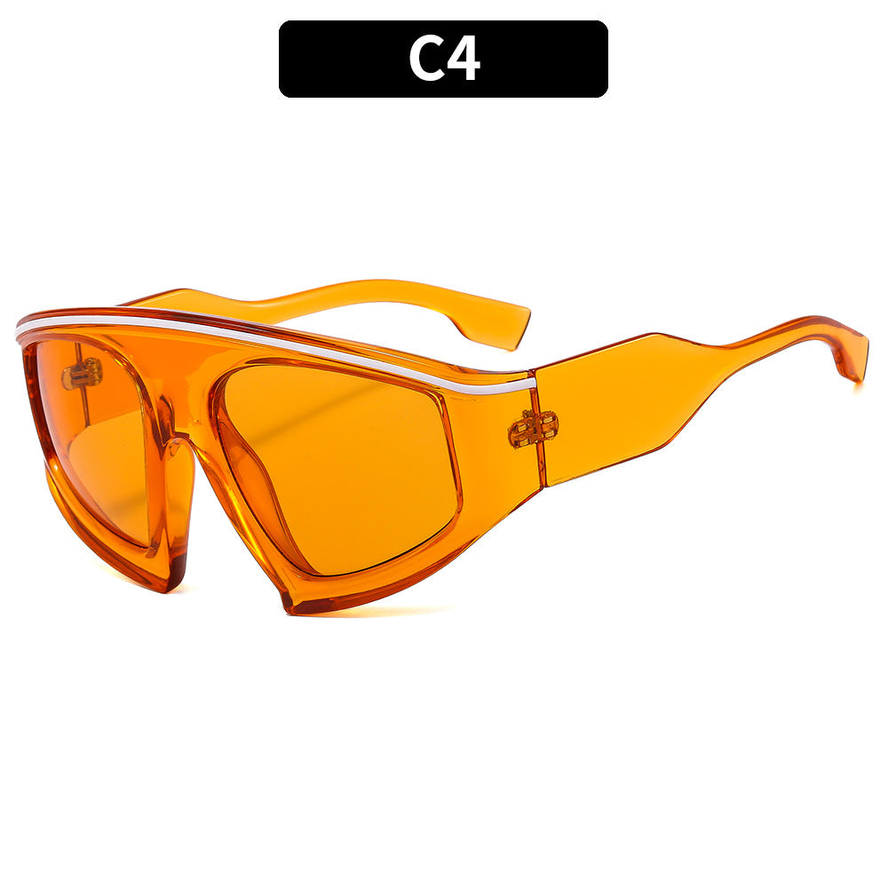 Futuristische Geometrische Schild Sonnenbrille