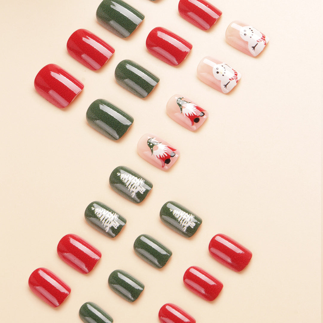 Festliche Winter-Themen Press-On Nagelkunst Karnz