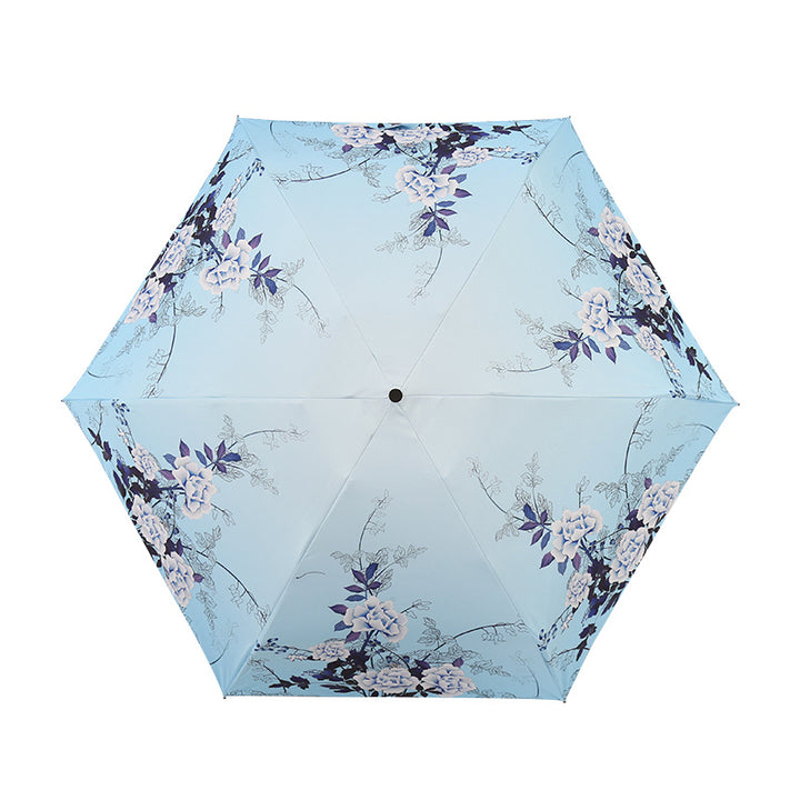 Damen Eleganter Regenschirm mit exquisitem Blumenmotiv Karnz