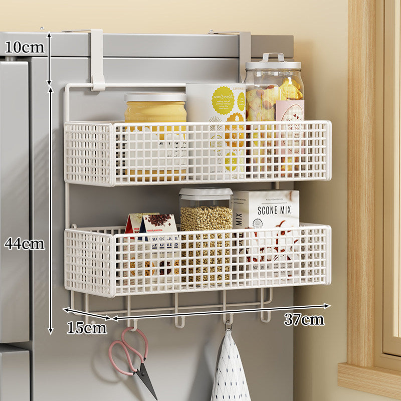 Über-Kühlschrank Doppel-Schicht Magnetische Drahtgeflecht Vorratsorganizer