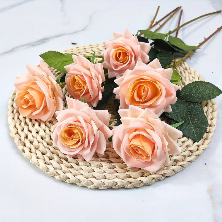 Künstlicher Blumen-Rosen-Stielstrauß