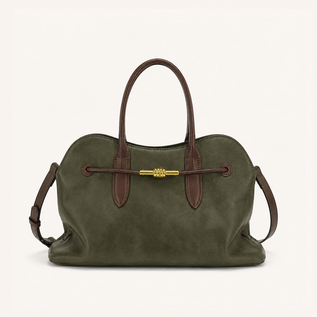 Akzentuierte Leder-Handtasche