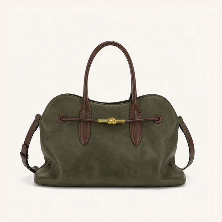 Akzentuierte Leder-Handtasche