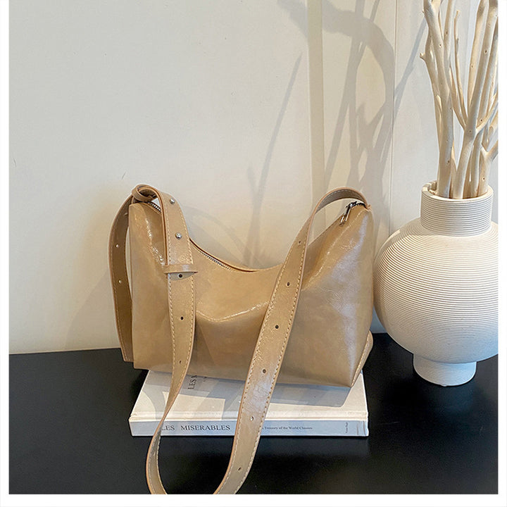Stylisch Minimalistische Leder Schultertasche