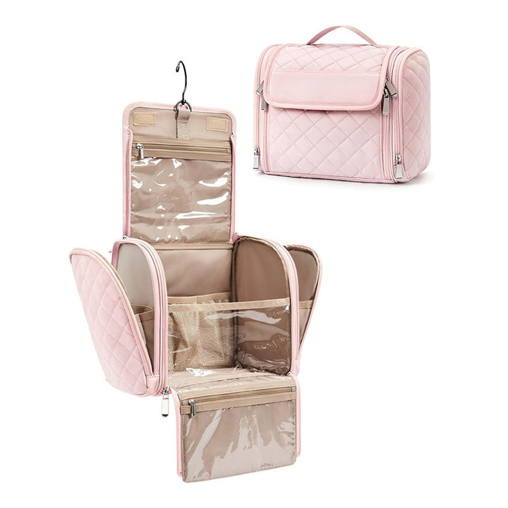 Kosmetik-Organizer Tasche mit Abnehmbarem Haken und Transparenten Fächern Karnz
