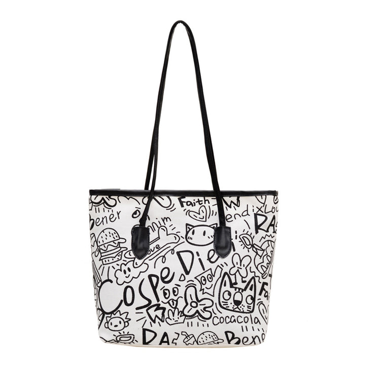 WoArtistic Grafikdruck Schulter Tote Bag Karnz