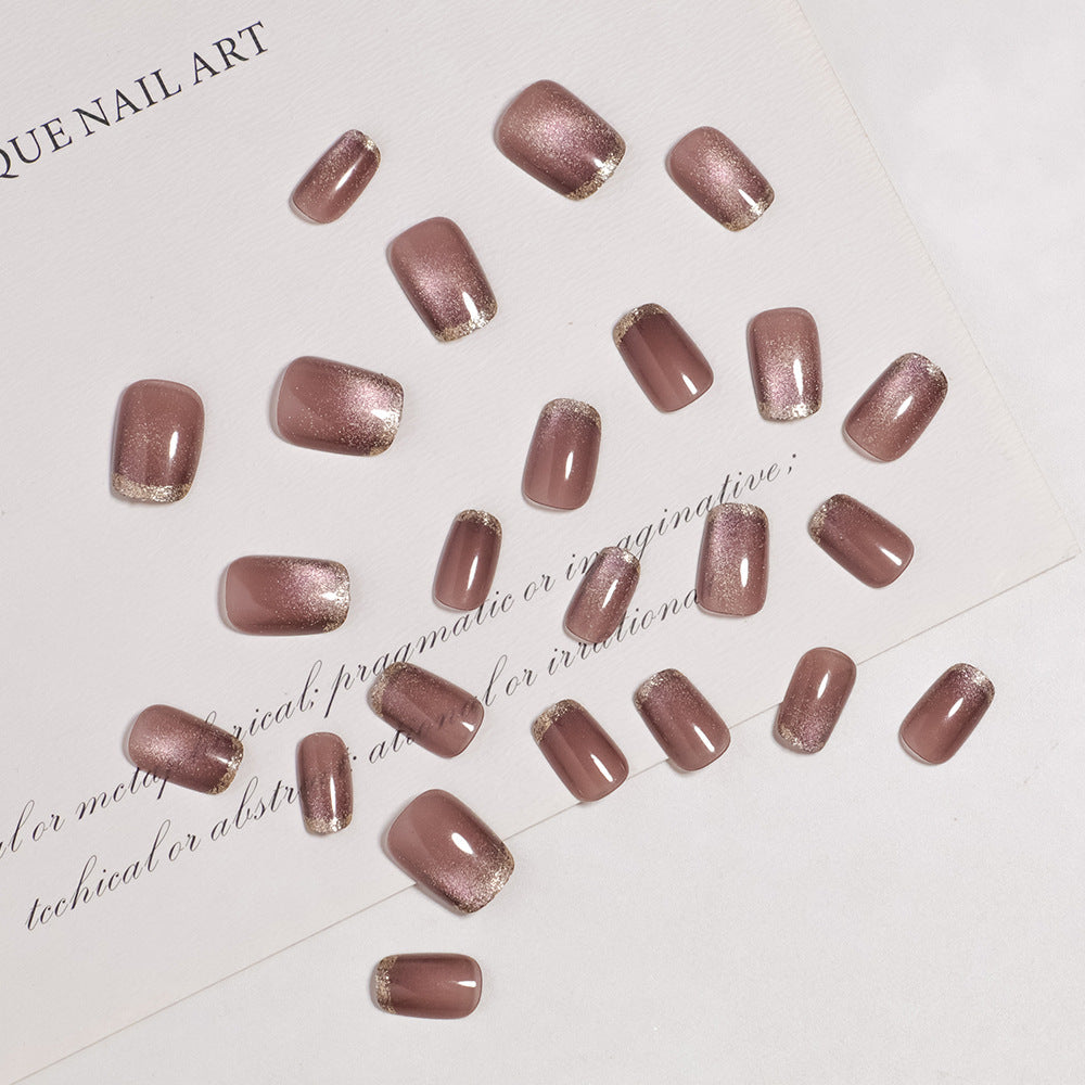 Glamouröses Press-On Nagelset mit Glitzer-Spitzen Karnz