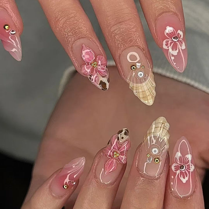 Künstlerisches Florales Acryl-Nagelkunst-Set