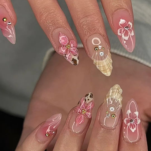 Künstlerisches Florales Acryl-Nagelkunst-Set