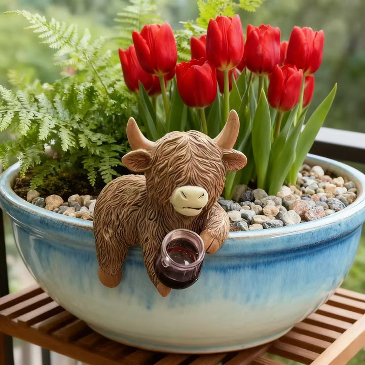 Dekorative Highland-Rind Figur Karnz