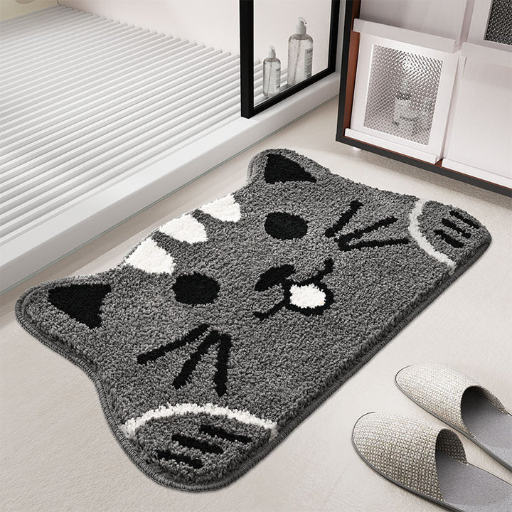 Katze-Themen Plush-Badmatte