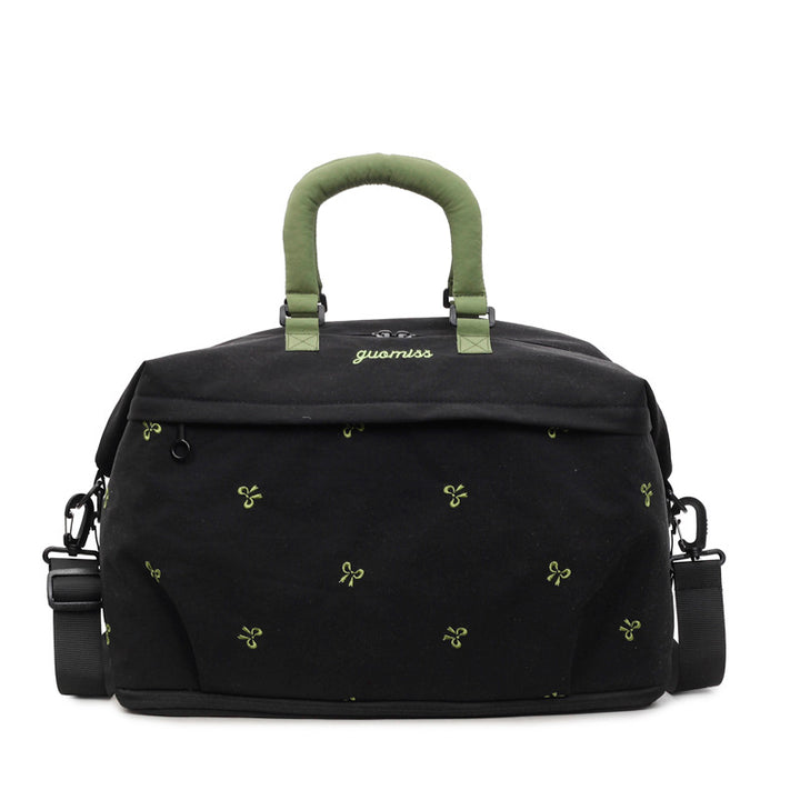 Bestickte Canvas-Wochenendtasche