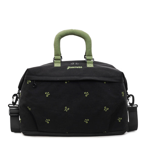 Bestickte Canvas-Wochenendtasche