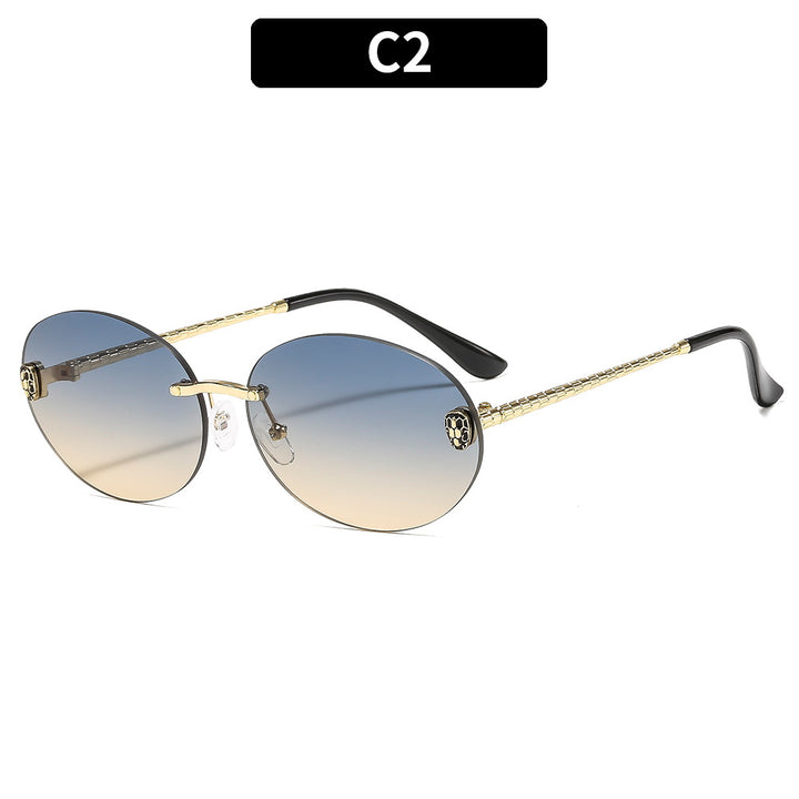 Oversized Retro Oval Sonnenbrillen