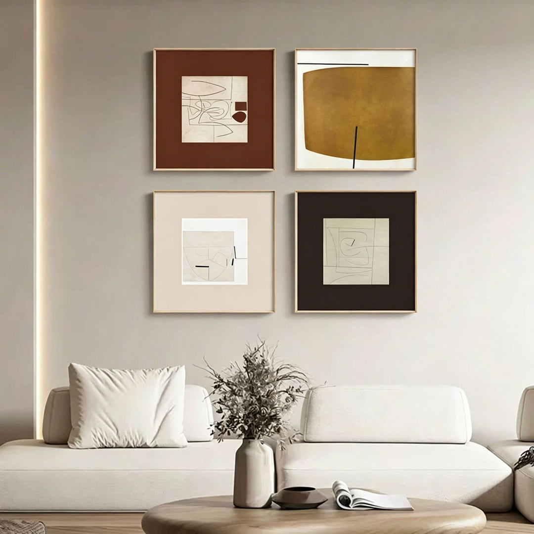 Abstrakte geometrische gerahmte Kunst