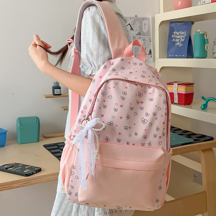 Stylischer Herz-gedruckter Rucksack Karnz