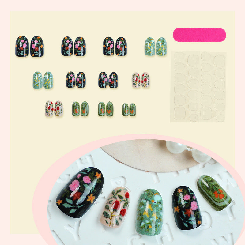 Blumendesign Press-On Nagelkunst-Set Karnz