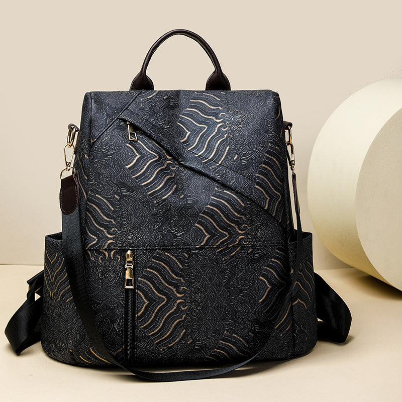 Chic Gemusterter Reise-Rucksack Karnz