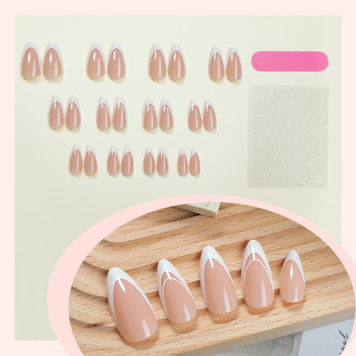 Kunstnagelset mit natürlichem Look und selbstklebenden Tipps Karnz