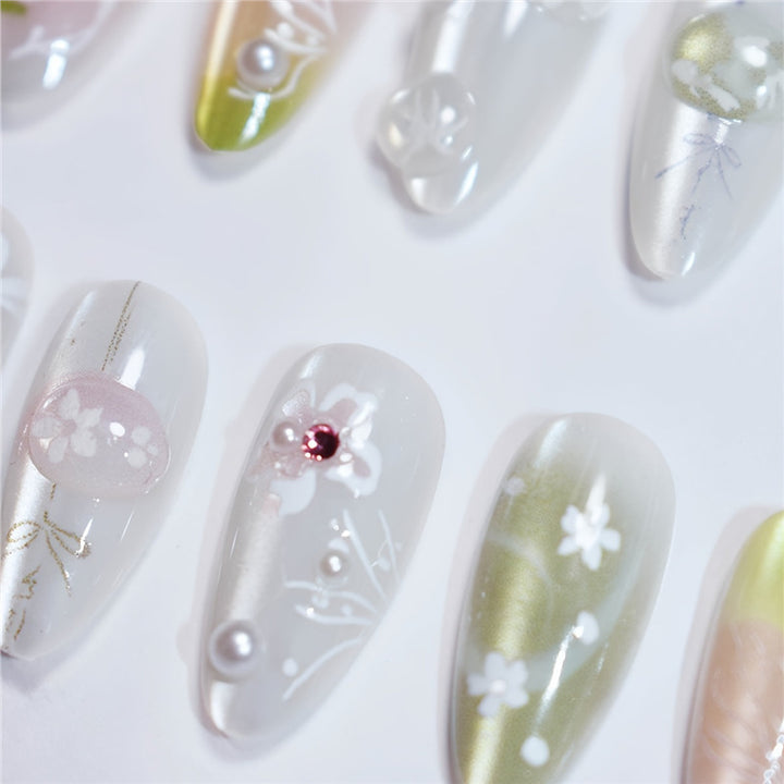 Floral Eleganz Press-On Nagelset Karnz
