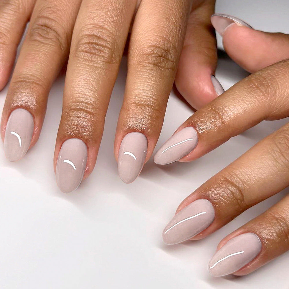 Elegante mandelförmige Press-On-Nagelset Karnz