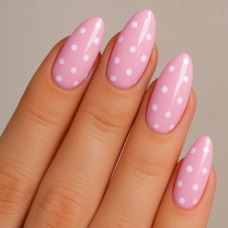 Polka Dot Stiletto Press-On Nägel Karnz