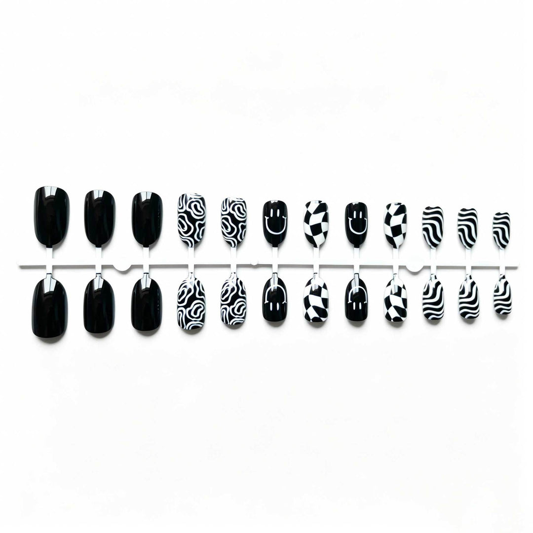 Kreatives Abstraktes Nageldesign-Set